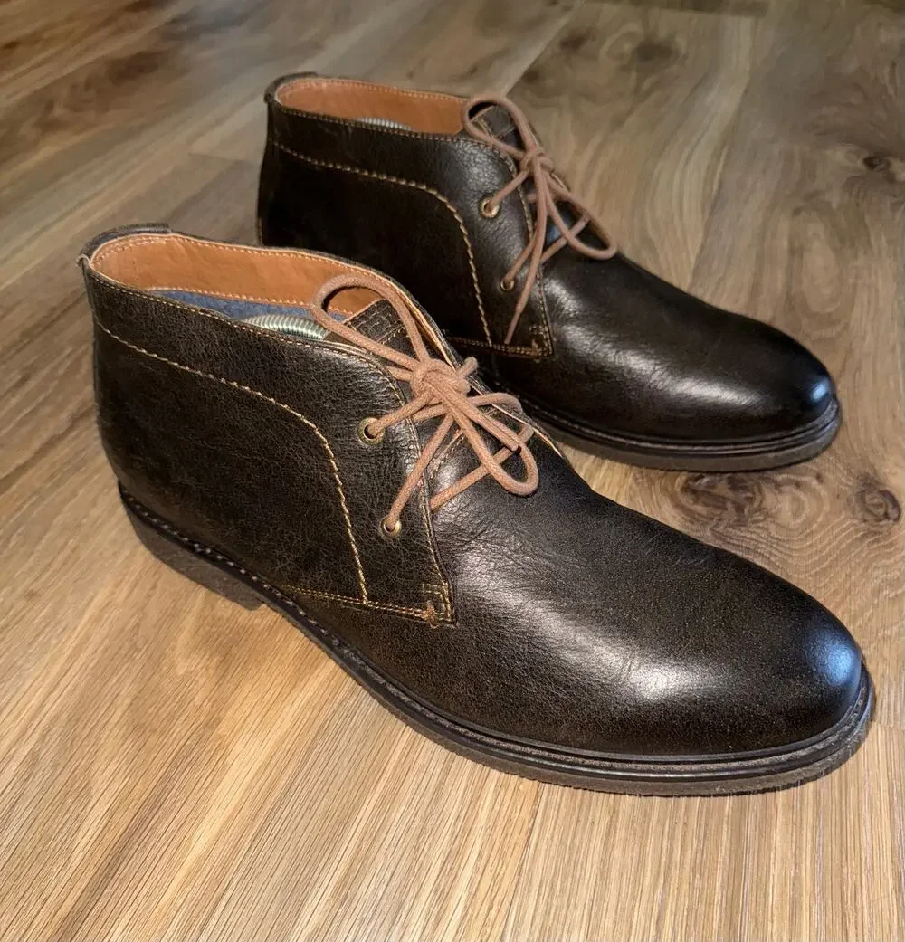 Lucky Brand Boone Brown Leather Chukka Ankle Boots - Size 13 - W3